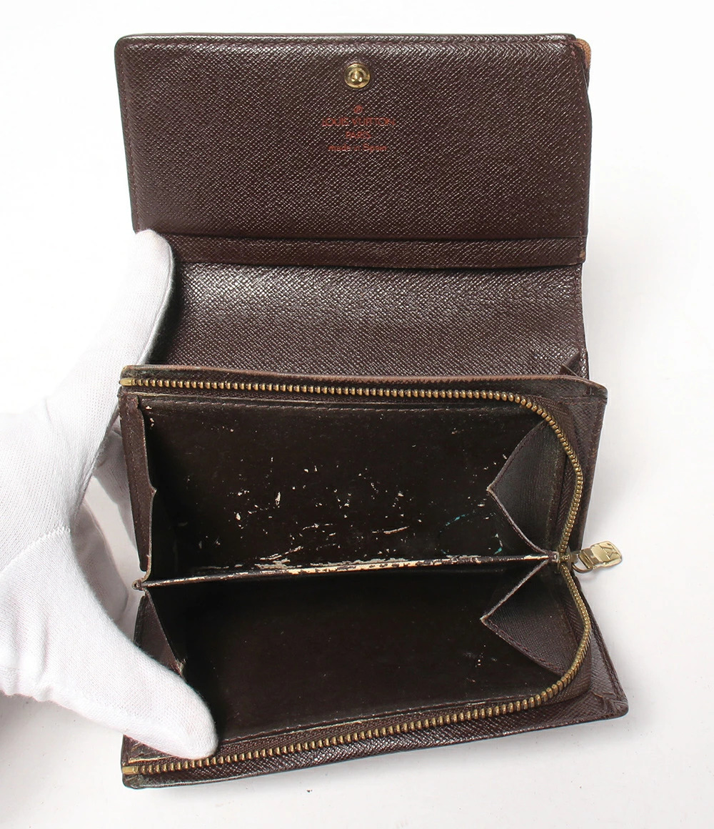 Louis Vuitton Bi Damier Tresor fold Wallet Portefeuille Brown